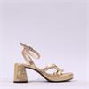Wonders Zaida Strappy Block Heel Sandal - Gold